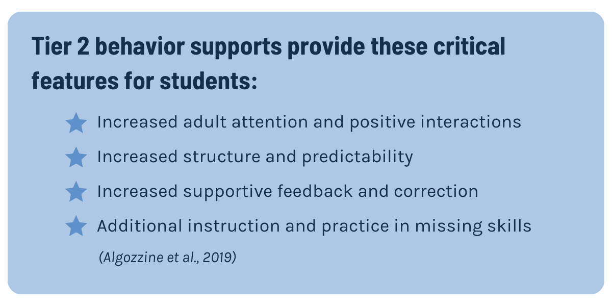 The Tier 2 Behavior Intervention Guide   Tier 2 Behavior Supports Provide Critical Features For Students  